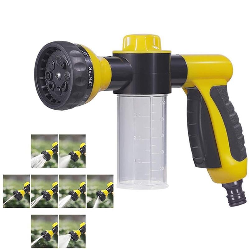 Multifunctional Foam Gun for Car Washing Garden Patio Flowers Plants Watering Pets Showering Durable Water Hose Nozzle