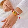 Exquisite Christmas Santa Claus Snowman Imitation Pearl Bracelet for Women Resin Elegant Sweet Festival Charming Party Jewelry