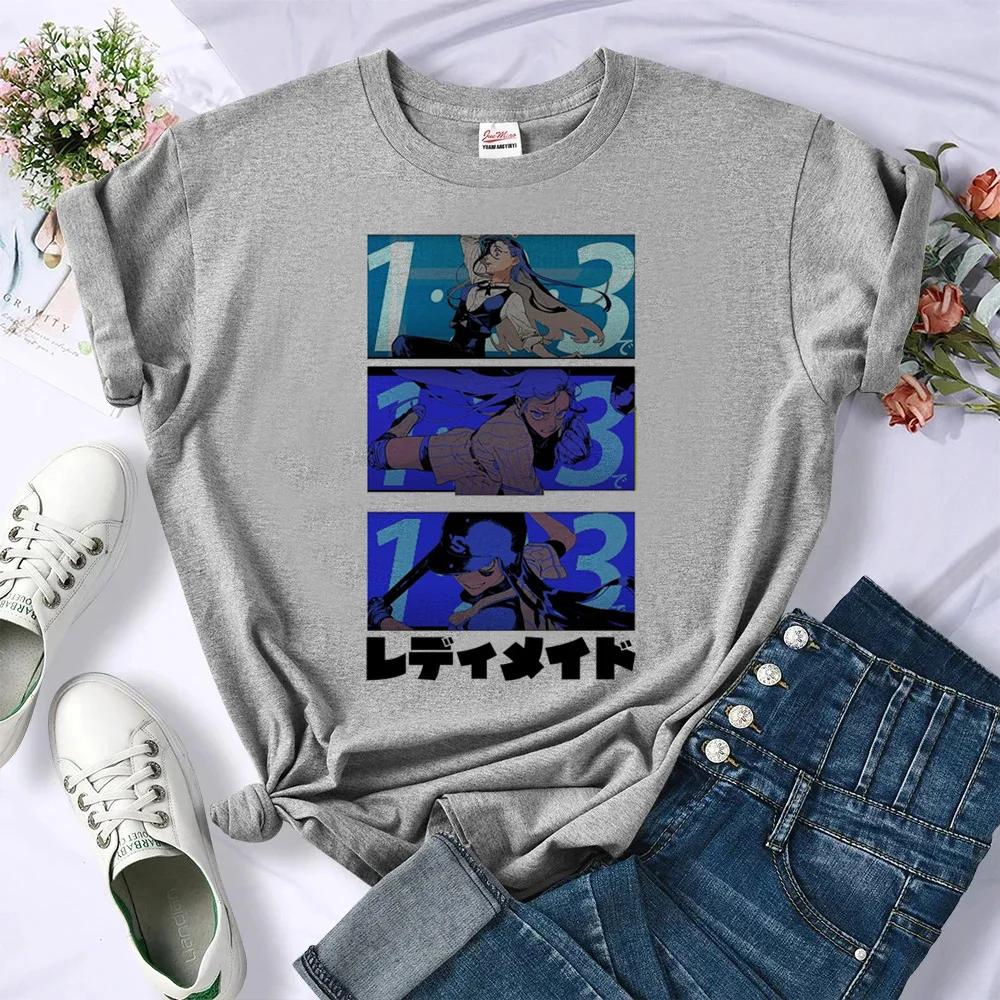 Ado T-shirts Women Anime Designer Top Girl Japanese Harajuku Clothes Funny Trip T-shirts Fashion T-Shirt Summer Street Tops