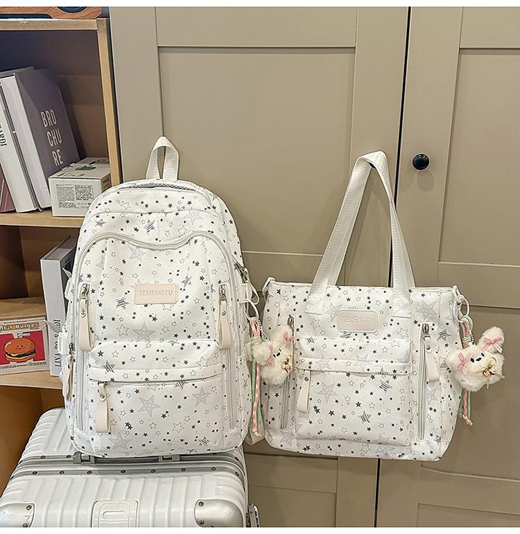 Schoolbag Japanese ins new high-value fresh and sweet star make-up bag women's light travel large-capacity backpack