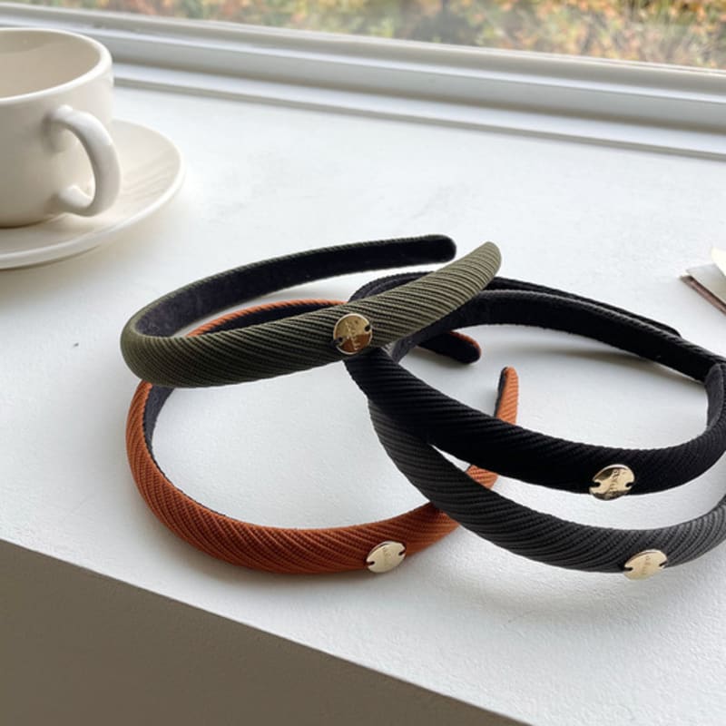 Geegee Ribbed Charm Hair Band (dark Orange)