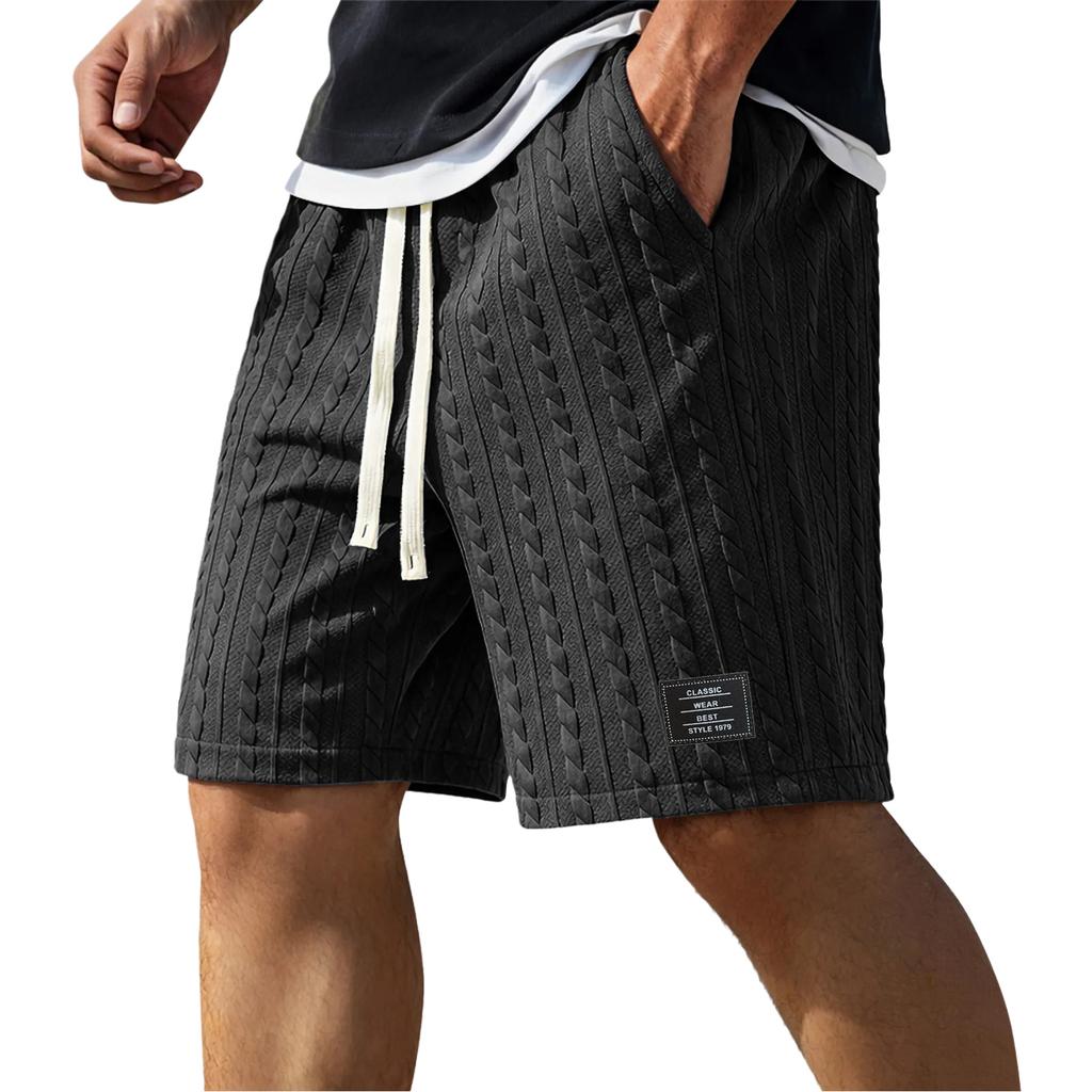 Men's Summer Drawstring Shorts, Men's Casual Straight-Leg Beach Pants