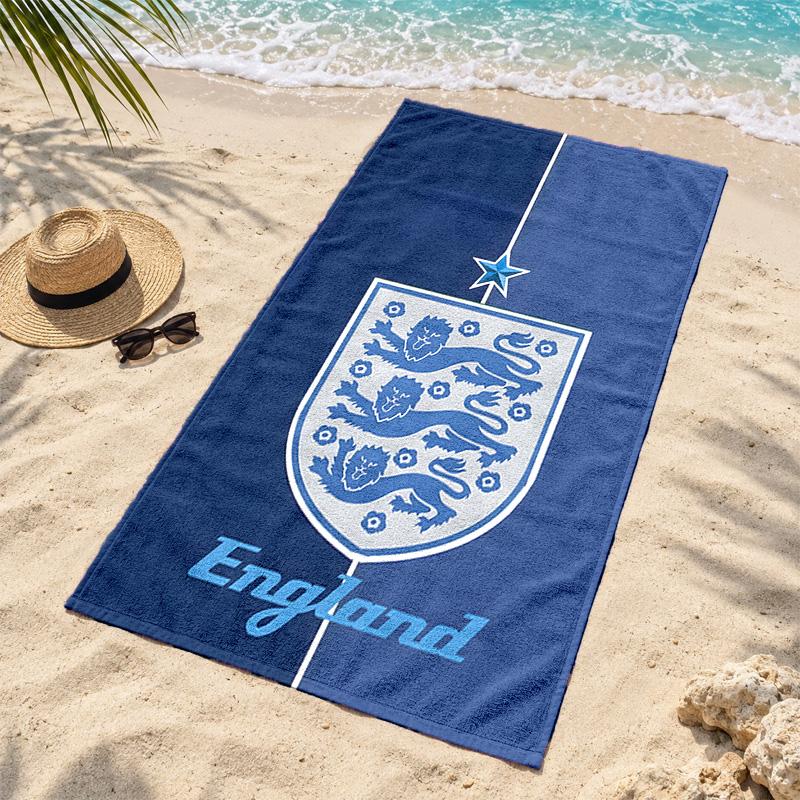 Toalla de Playa de Microfibra de la Selección Nacional de Fútbol de Inglaterra Secado Rápido Libre de Arena Ligera Toallas de Playa para Viajes Natación Acampada