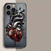 Heart Shaped Engine Phone Case For Iphone 17 Air 15 Pro 14 Plus 16 Pro Max 12 13 Mini 11 16E X XS Cover Cute Fundas