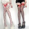 Love Bow Black Silk Knee Socks Sweetheart Red High Thighs Socks Women'S Pure Legs Stockings
