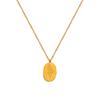 Versatile Titanium Steel Oval Clavicle Chain French Light Luxury Double-Sided Flower Non-Fading Necklace Girls Popular Jewelry