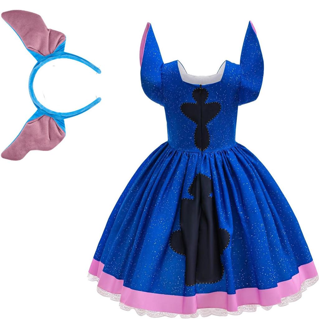 Hawaiian Costume for Girls Cartoon Mouse Tulle Dress with Headband