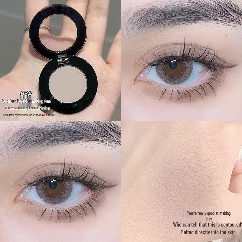 Fei Xi Single Color Eyeshadow & Highlighter Palette for Under Eyes, Inner Corners, & Face - Matte Blue, Green, Black, White.