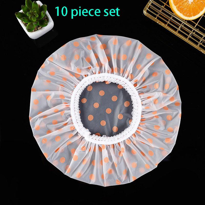 5-10PCS Thick Shower Cap For Women Waterproof Shower Cute Home Use Anti Oil Fume Foam Bath Children's Shower Cap And Head Cover