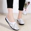 Women's Spring and Autumn Low Top Flat Hollow Beans Women's Single Shoes Large Size Half Slipper