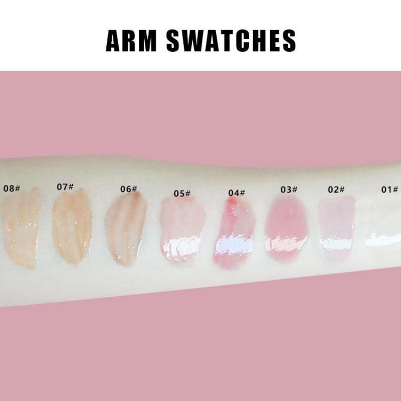 Wässriges Gelee-Lippenöl, flüssiger, feuchtigkeitsspendender Lippenprimer, rissiger Lippenbalsam, transparenter Lipgloss