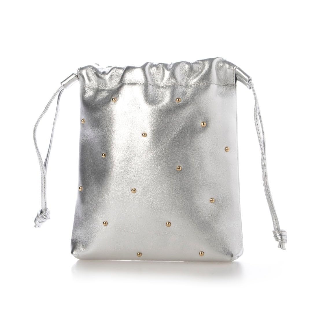 

[Perke] Cowhide Studded Paracord 2-Way Drawstring Shoulder Bag