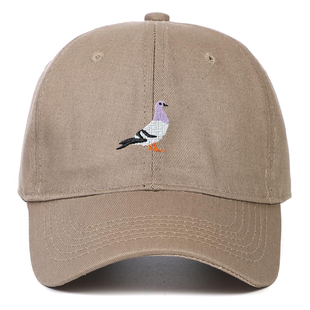 Pigeon Animal Pattern Cotton Baseball Hat With Curved Brim For Daily Use