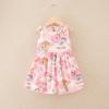 Baby Girl Summer Cotton Short Sleeve Dress Soft Breathable Thin Toddler Casual Sundress For Kids