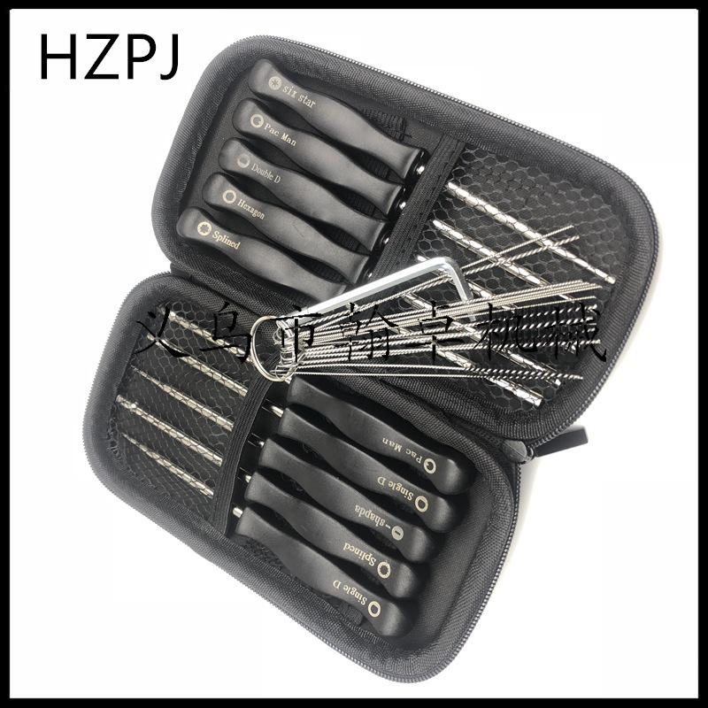 10-Piece Carburetor Screwdriver Set with Black Leather Case and Brush Cutter Chainsaw Accessories HZPJ