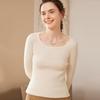 Women's Cashmere Deep U-neck Slim-fit Sweater - Versatile Short Pullover Base Layer Cardigan for Autumn and Winter
