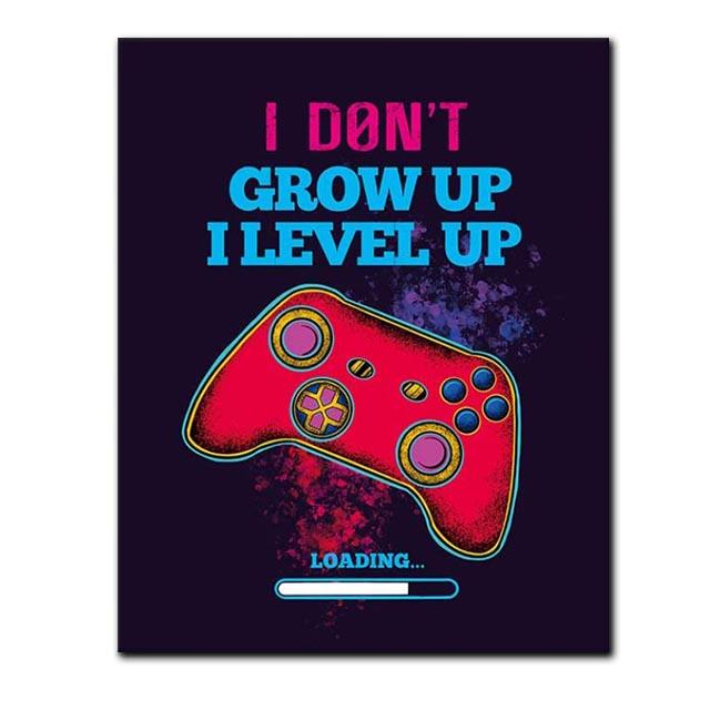 

Смешной Арт из Видеоигр Печать на Холсте Постеры Зона Геймера Игровое Настенное Искусство картинки Для Комнаты Мальчика Игровой Комнаты Декорация Без Рамки 21x30cm No Framed