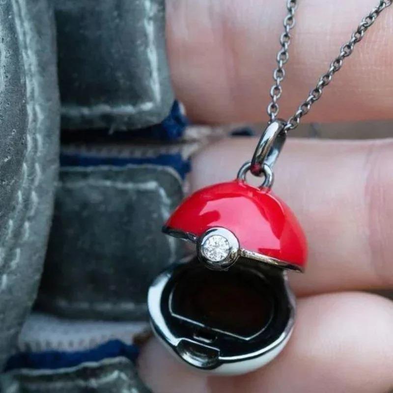

Pokemon Pokeball Anime Necklace Pendant Cartoon Necklace for Men Women Jewelry Cosplay Party Decoration Accessories Kids Gifts