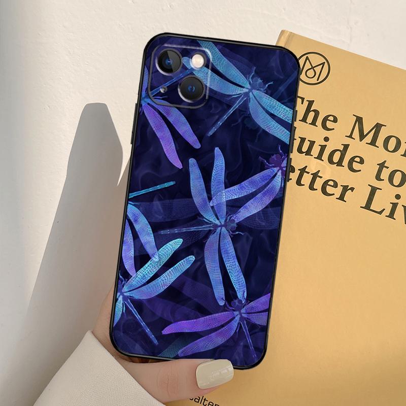 Luxury Dragonfly Case For iPhone 13 12 Mini 11 Pro Max 6S 8 7 Plus SE 2022 2020 X XS Max XR Back Cover