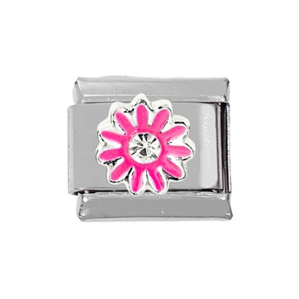 Gjør-det-selv-blomst italiensk sjarmkoblinger passer 9 mm armbånd, tilbehør i rustfritt stål armbånd til å lage smykker, forsyninger Blomstermodul