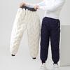 Pantalones de algodón para niños, pantalones de invierno gruesos para niños, pantalones cálidos de algodón y lana de cordero, pantalones casuales de felpa para niños