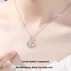 925 Sterling Silver Moon Jade Rabbit Necklace Women's New One-carat Mozzarella Rabbit Versatile Pendant Birthday Gift