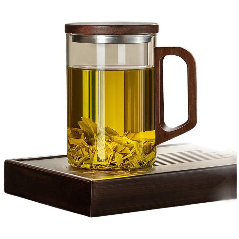 CRISTALGLASS 1000ml Heat-Resistant Glass Teacup with Handle
