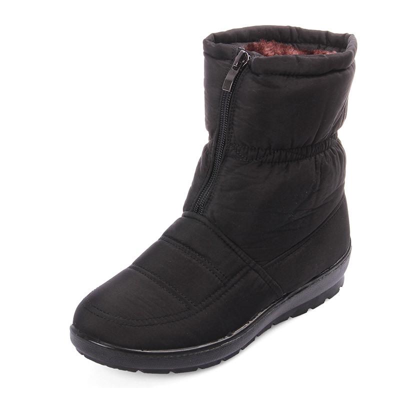 

Зимние женские сапоги женские водонепроницаемые ботильоны пуховые теплые зимние сапоги женская обувь W 42 чёрный