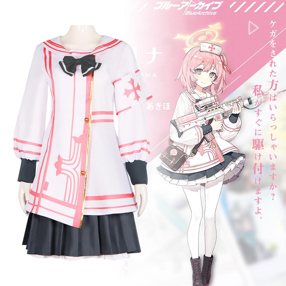 Serina Archive Blue Nurse Cosplay Costume Cartoon Game Character Roleplay Maid