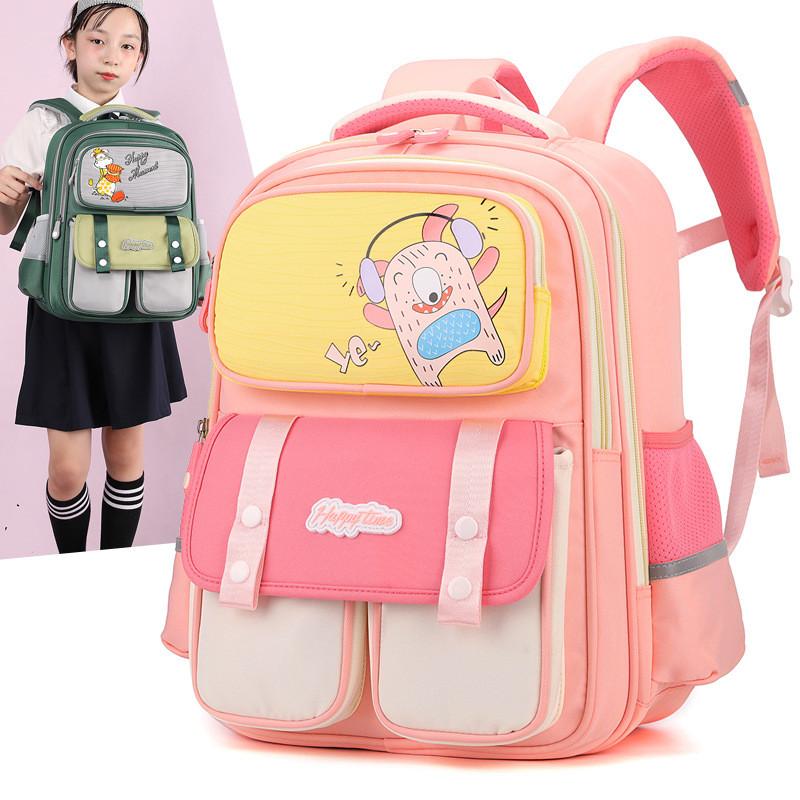 Adorable Cute Cartoon Backpack For Elementary Students Lightweight With Large Capacity