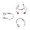 3pcs Fake Nose Studs Stainless Steel Faux Nose Septum Ring Non Piercing Clip On Nose Hoop Rings Body Piercing Jewelry