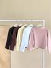 Children's 2025 Spring/Autumn Boys' Solid Round Neck Sweatshirt & Girls' Fashionable Korean-Style Shirt