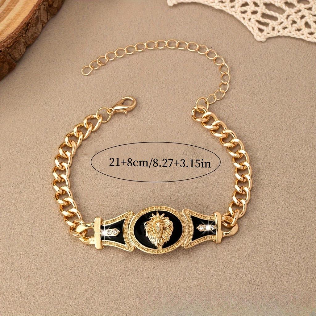 European Chain Anklet Chain, Zinc Alloy Lion Head, Suitable for Women To Wear, Anklet Girl High Sense