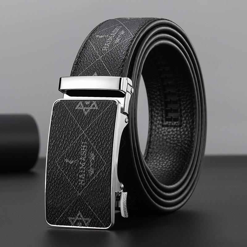 Emperor Men's Genuine Leather Automatic Buckle Belt: High-Quality, Versatile, Trendy