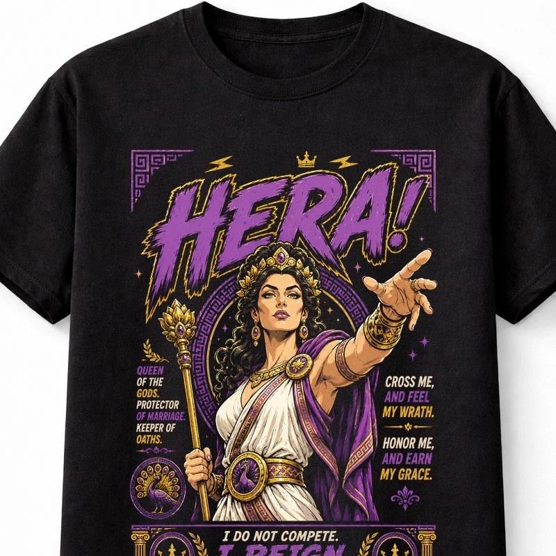 Hera Queen of Olympus Greek Goddess Mythology Unisex TShirt