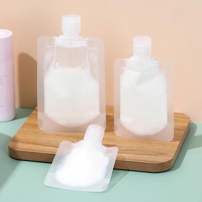 100pcs Transparent Travel Portable Packaging Bag Lotion Cosmetic Storage Bags Classified Storage for Easy Carrying Large Caliber Nozzle Sealing Pouchs