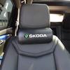 AAAAC1 Carbon Fiber Car Seat Headrest Neck Support Pillow Travel Rest Pillow For Octavia Superb Rapid Kodiaq Karoq Fabia VRS