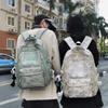 Schoolbag1011 New Trendy Student Schoolbag Simple Student Large-capacity Compartment Lightweight Decompression Spine Backpack