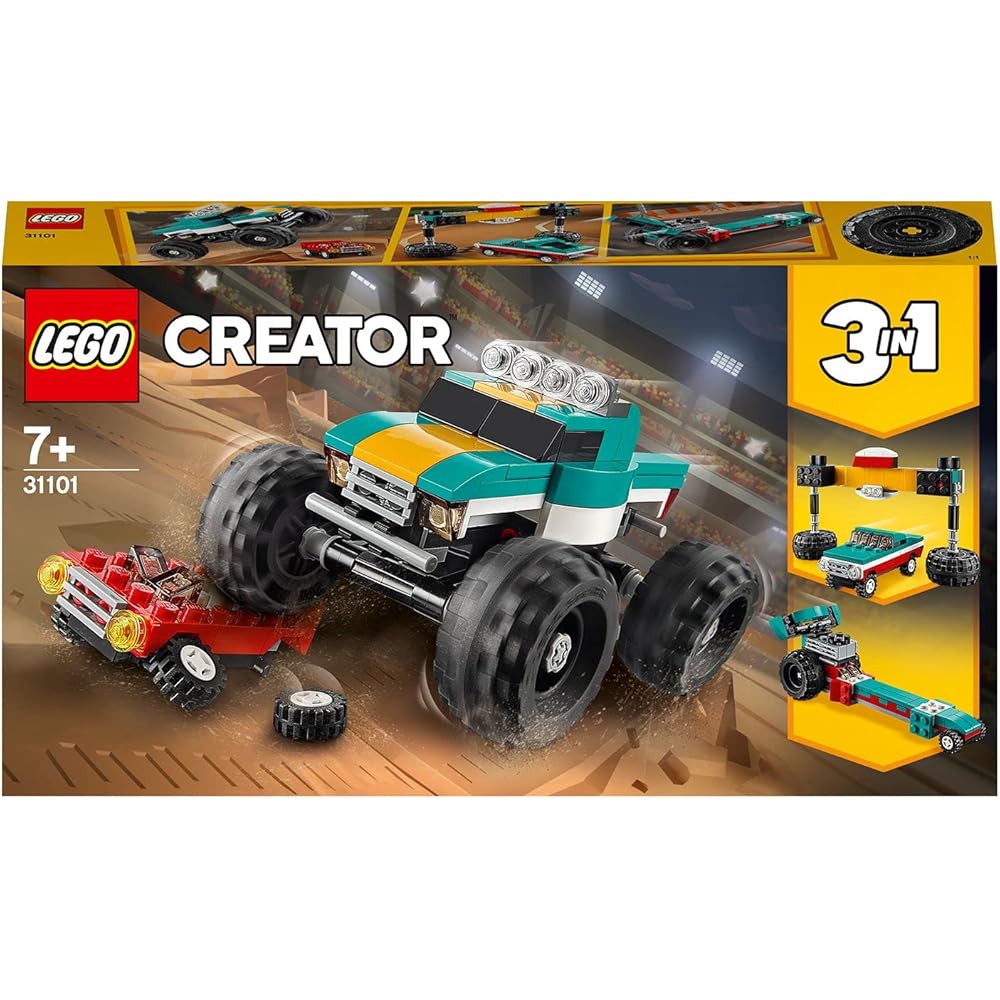 LEGO Creator Monster Truck 31101 Building Set with Detailed Design and Colorful Pieces