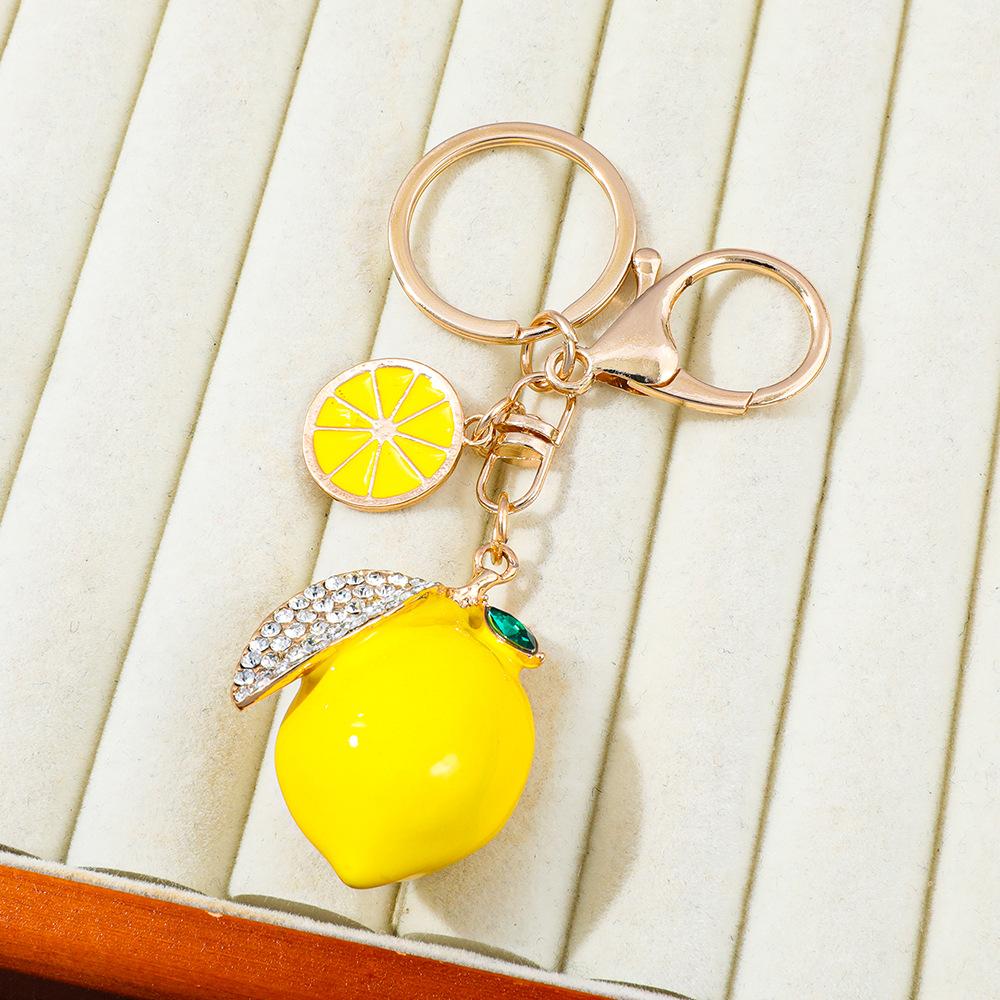 Llavero de Limón Creativo Forma de Fruta Decoración para Bolso Coche Colgante Pequeño Regalo