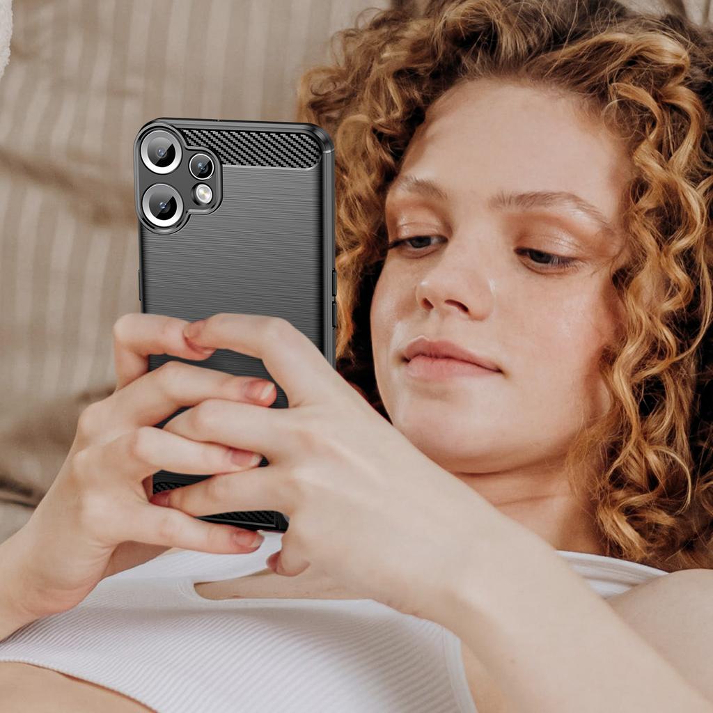 For Nothing CMF Phone 2 Pro Deksel Beskyttende Telefondeksel Karbonfibermønster Børstet