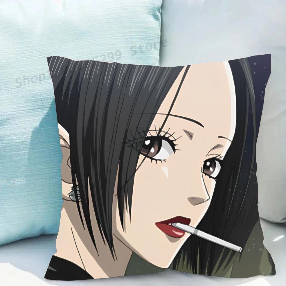 

1pc Japanese Classic Anime NANA Pillow Case Square Bedroom Sofa Leisure Comfort Cushion Car Living Room Home Decoration 16x16Inch