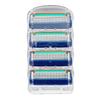 1 Handle 4Pcs Razor Blades For Men 5 layer Facial Care Shaver Cassettes Shaving