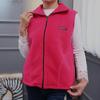 Podzimní dámská větší velikost Polar Fleece Látková vesta Velká bunda bez rukávů Módní zip
