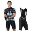 XINTOWN Men's Summer Cycling Jersey and Bib Shorts Set