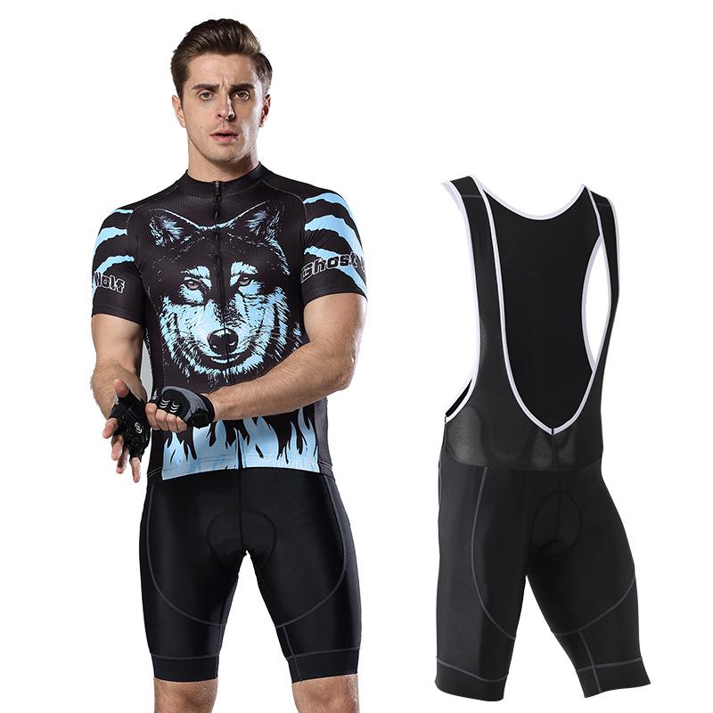 XINTOWN Men's Summer Cycling Jersey and Bib Shorts Set