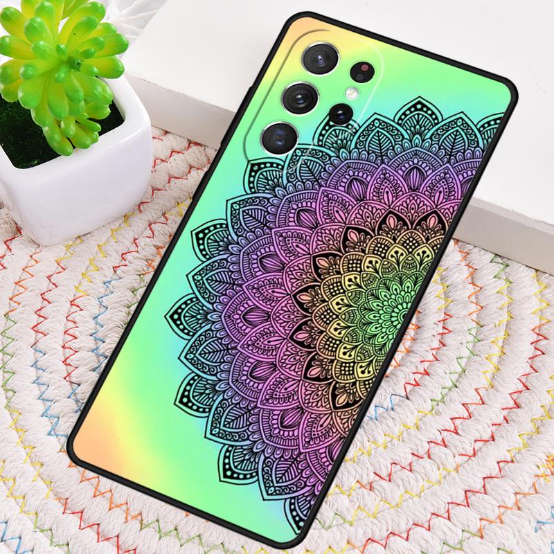 Mandala Pattern Silicone Phone Case For Samsung Galaxy note 10 pro S26 S25 S24 S23 S22 S21 Plus S25Ultra Capa Cover