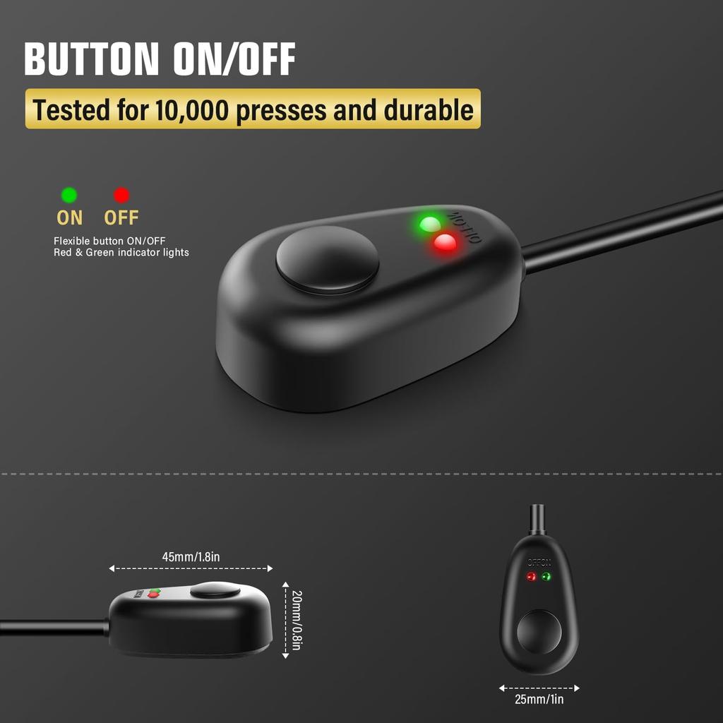 RIGIDON LED Light Bar Wiring Harness Kit 18AWG ON OFF Switch Power Relay