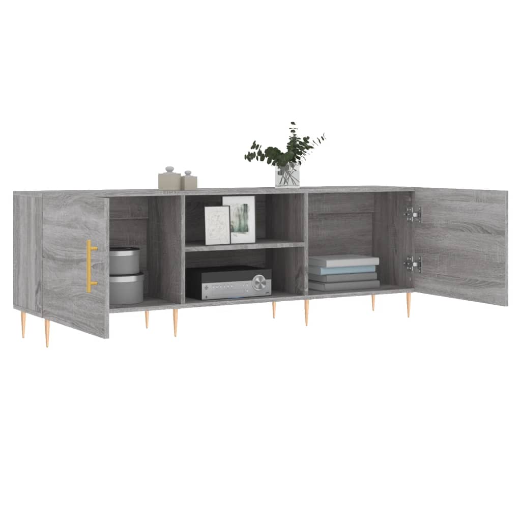 TV Cabinet Gray Sonoma 150x30x50 cm Particleboard