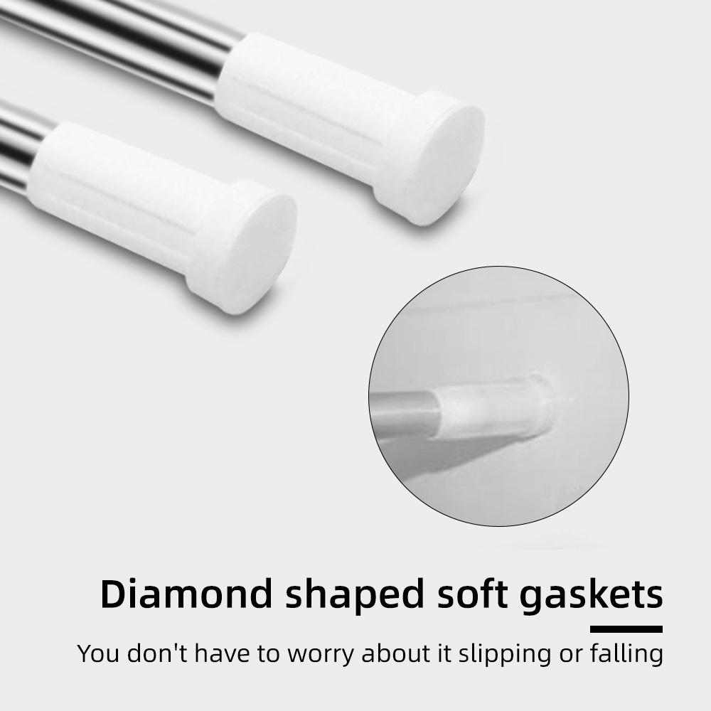 Aoresac Asta per tenda da doccia da 43-78 pollici senza foratura, asta di tensionamento a molla per soffitto dell'armadio della finestra